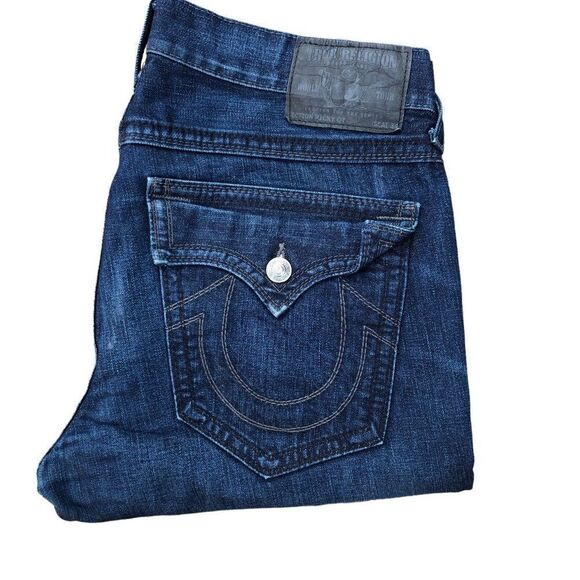 Vintage True Religion Jeans Size 36 RICKY QT Blue - Picture 2 of 10